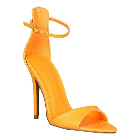 orange open toe heels